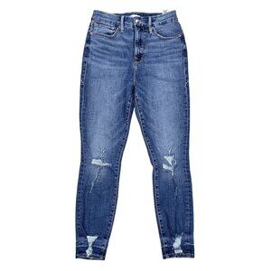Good American Good Waist Crop With Chewed Hem Jeans Size 6 - 28